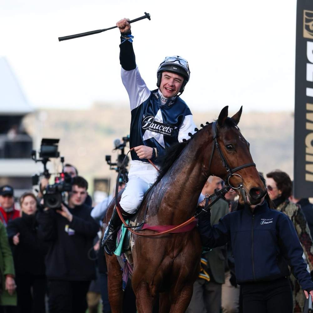 sachin and babi light blue dress What to wear to Cheltenham Festival – with Alice Hare main image 1